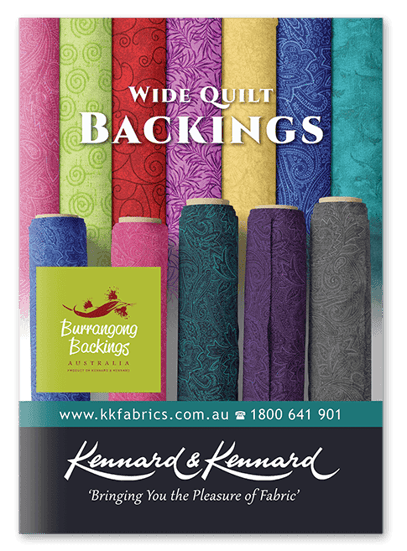 Quilt Backing Brochure 2019 - Front Page Brochure