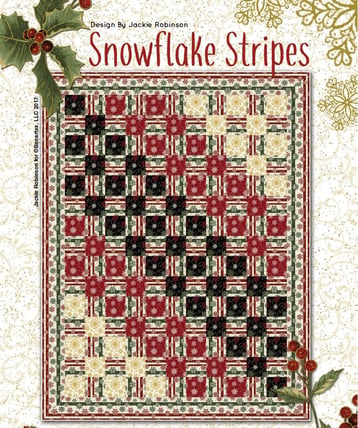 Quilt Pattern Snowflake Stripes